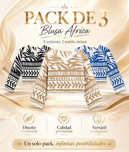 Blusa África | PACK DE 3 Y AHORRA 60% DESCUENTO